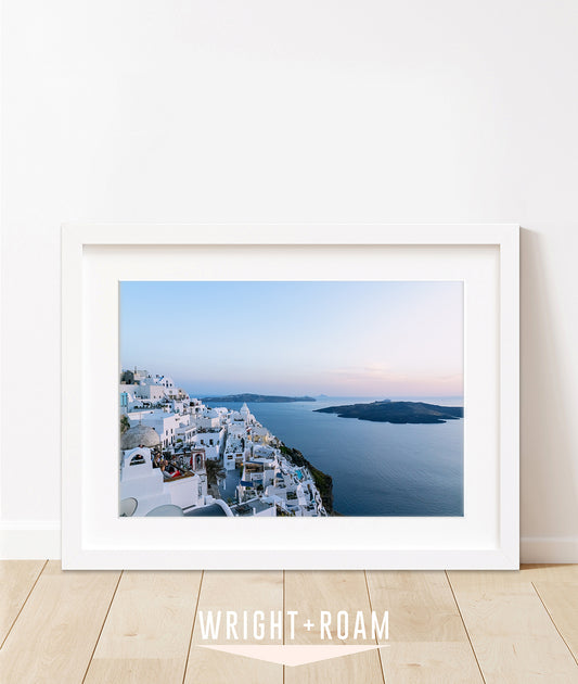 Blue Sunset Santorini Greece, Caldera Greek Islands