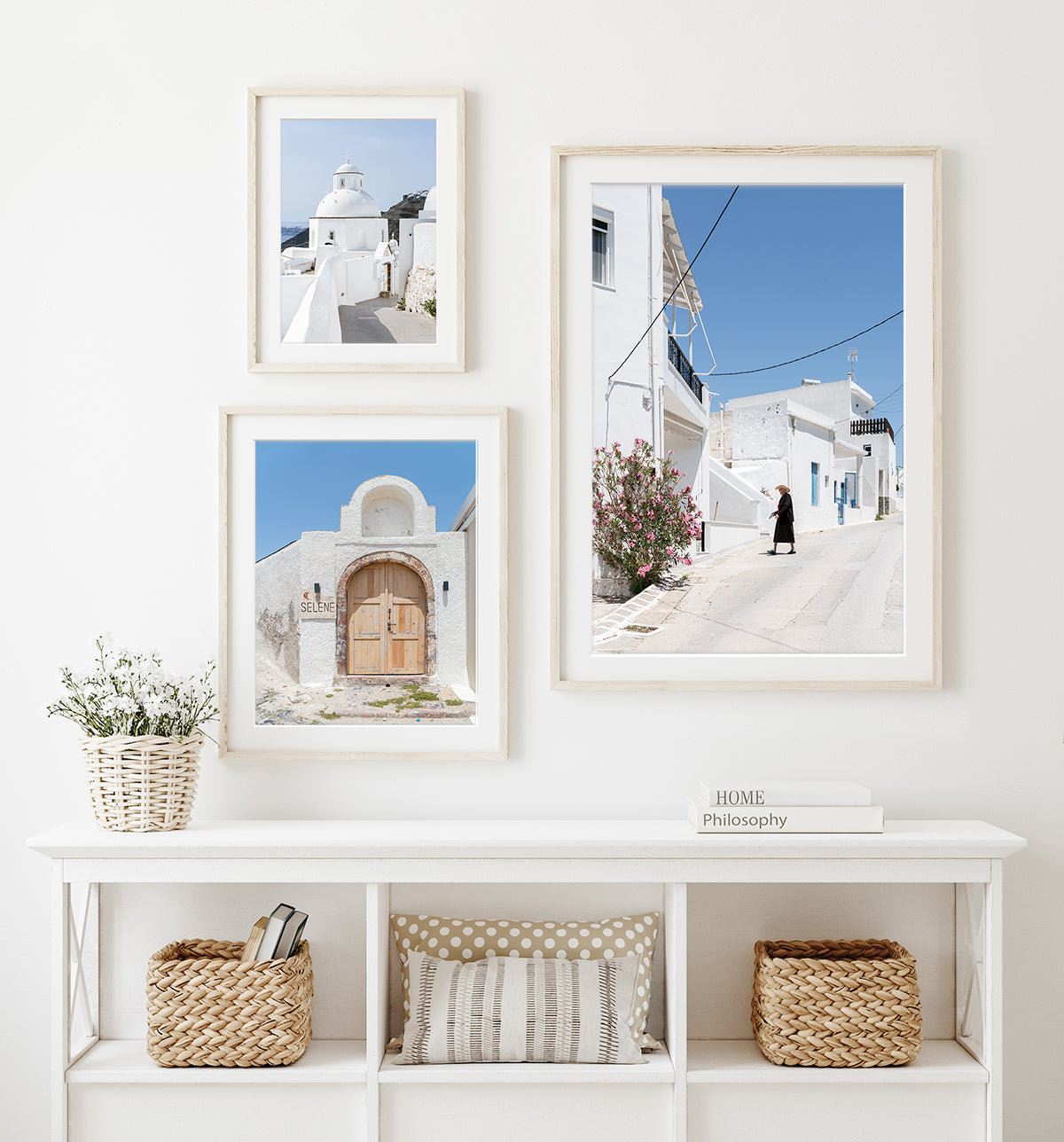 greek art, greece island photography gallery wall