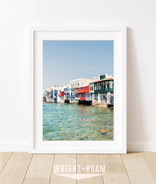 Little Venice, Mykonos, Greece - Framed Coastal wall art