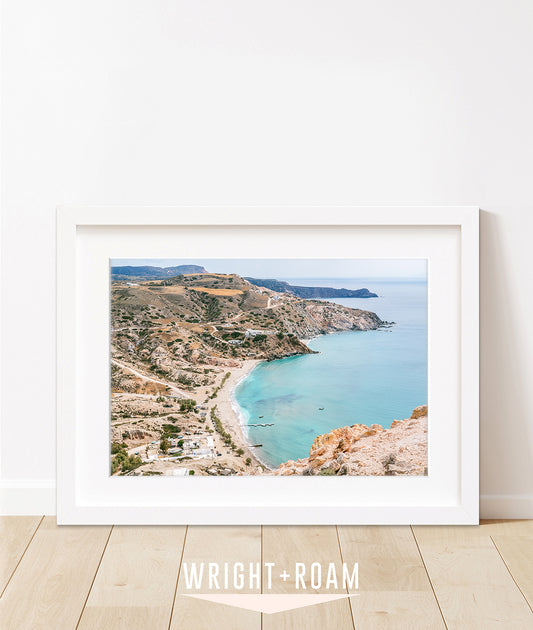 Milos Aegean sea Landscape, Mediterranean  art, greek island photograph