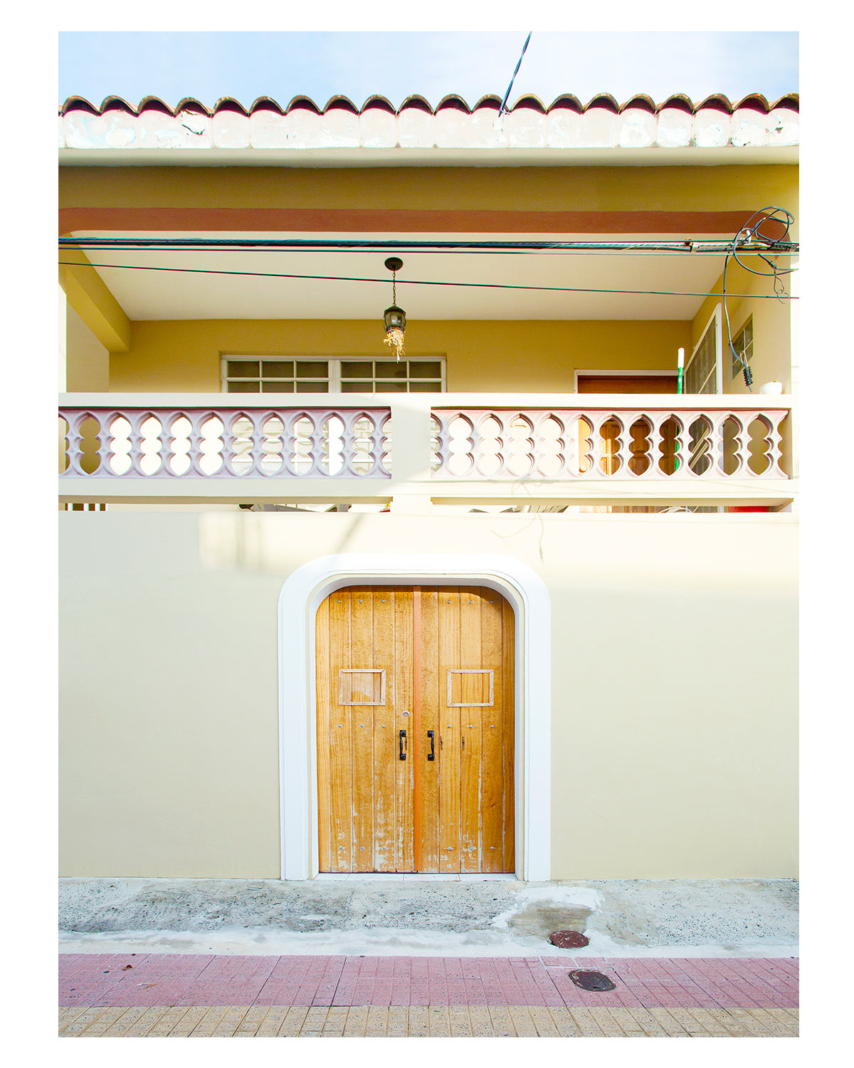 colorful architecture print, Old San Juan Puerto Rico travel Photograph