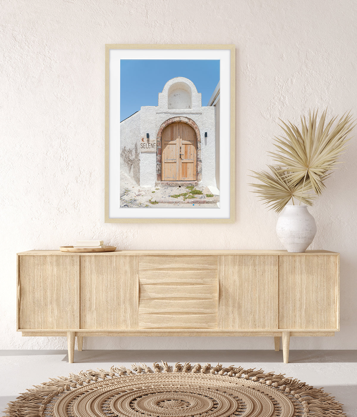 coastal decor feauting framed santorini greece art. Architecture photograph