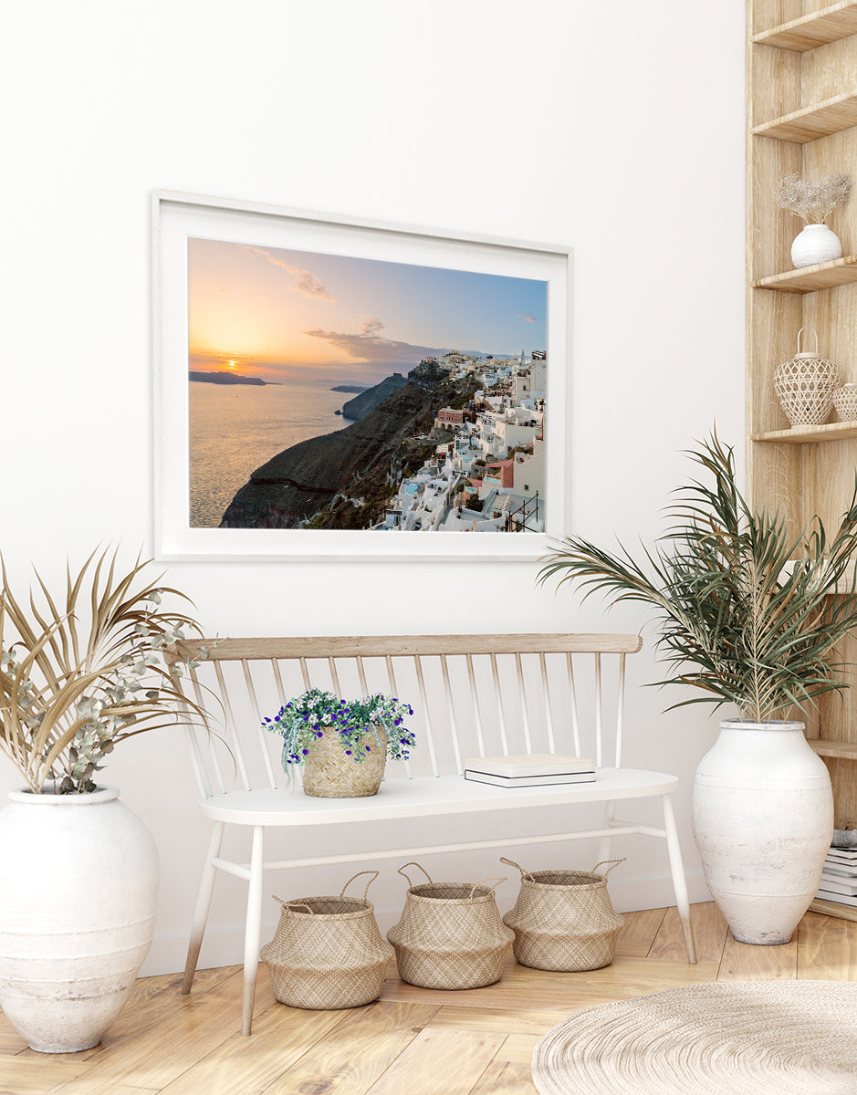 Coastal Decor featuring large Greek Island Sunset Photograph
