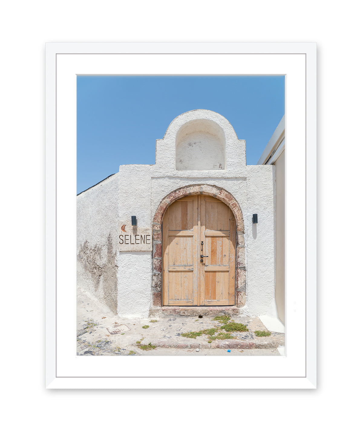 selene moon goddess, santorini greece art. Architecture photography, white frame