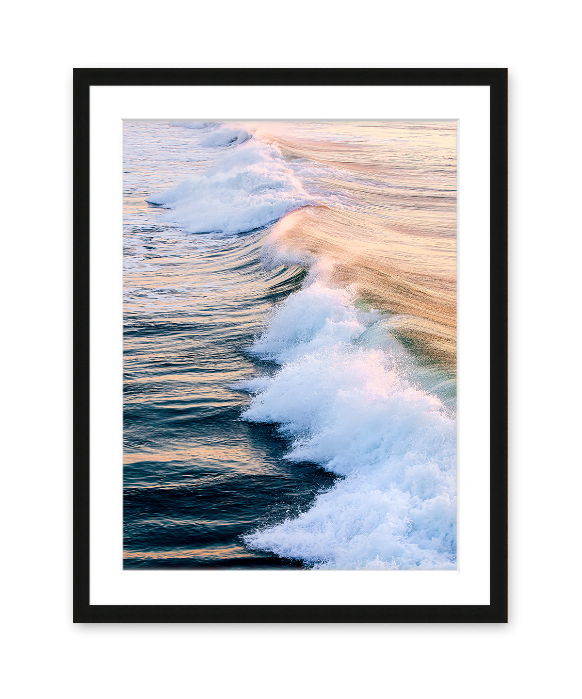 minimal pastel wave photograph black frame