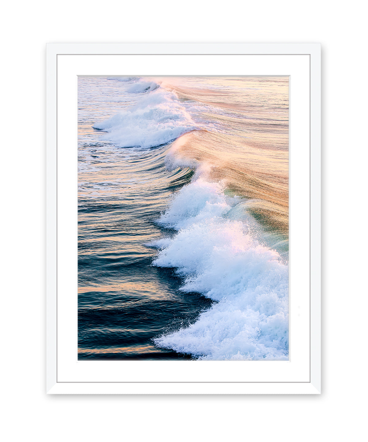 minimal pastel wave photograph white frame