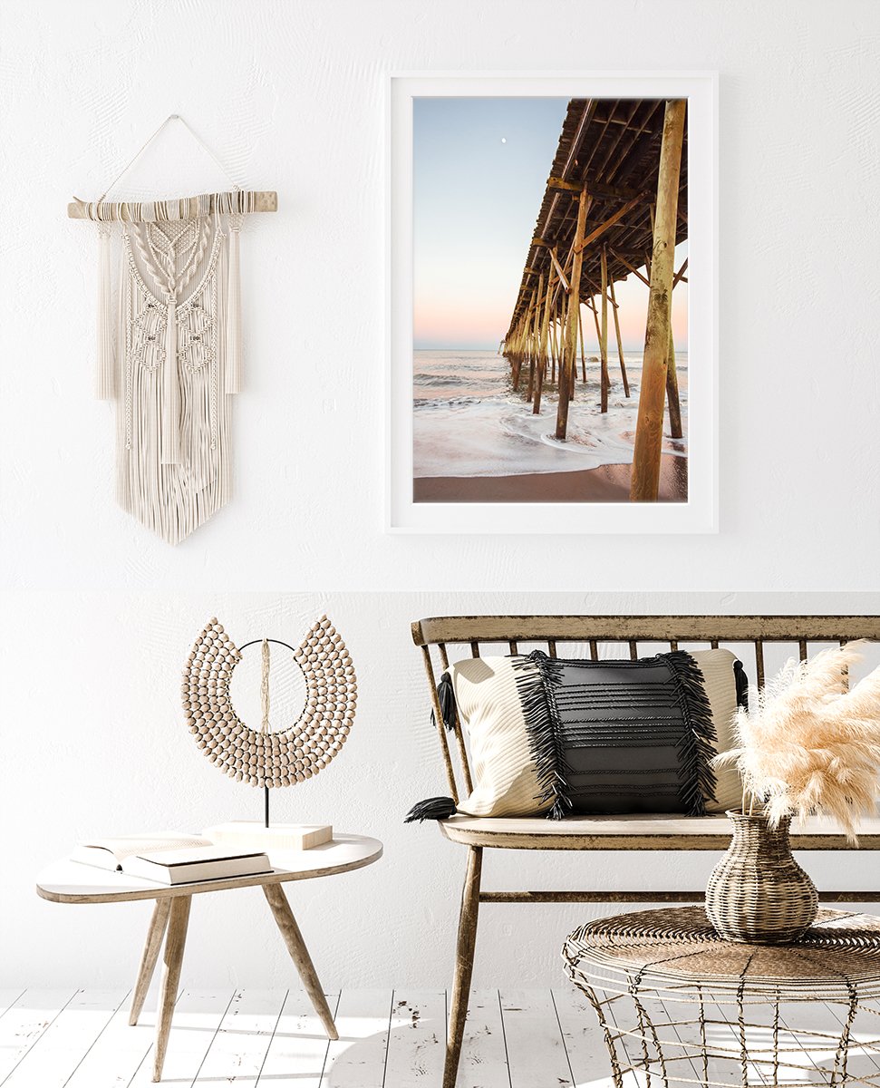 boho surf shack decor warm pier beach photograph