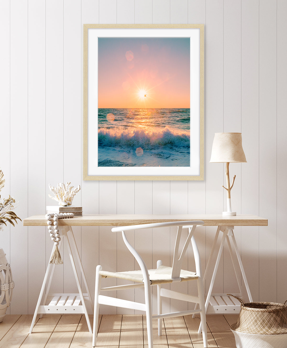 colorful beach house decor office