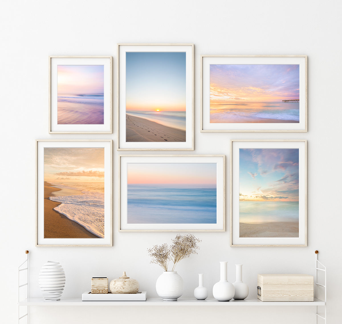 gallery wall Coastal Decor, Beach Photography by Wright and Roam
