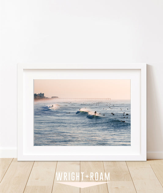 wrightsville beach waves surf print