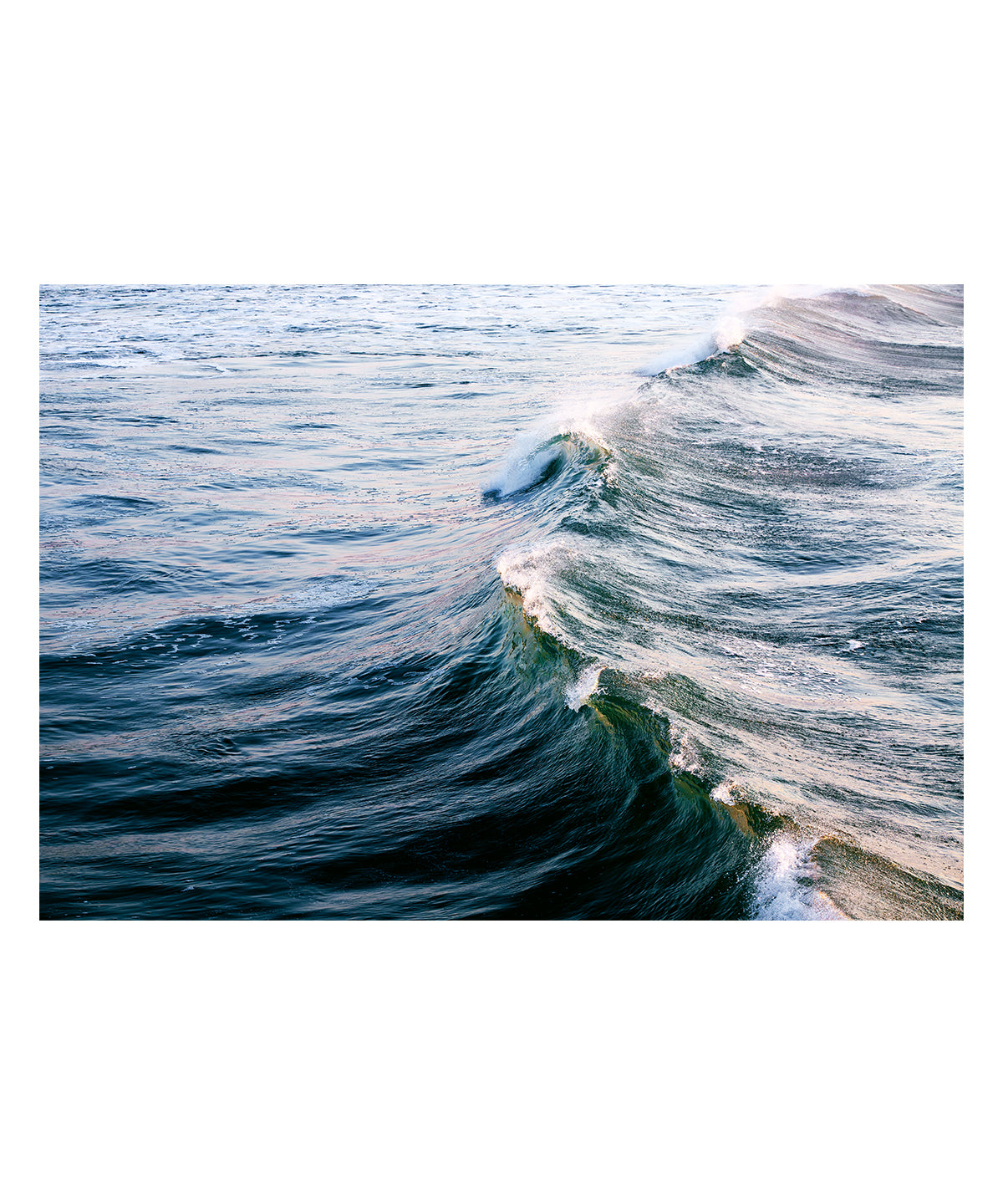 minimal blue ocean wave photograph