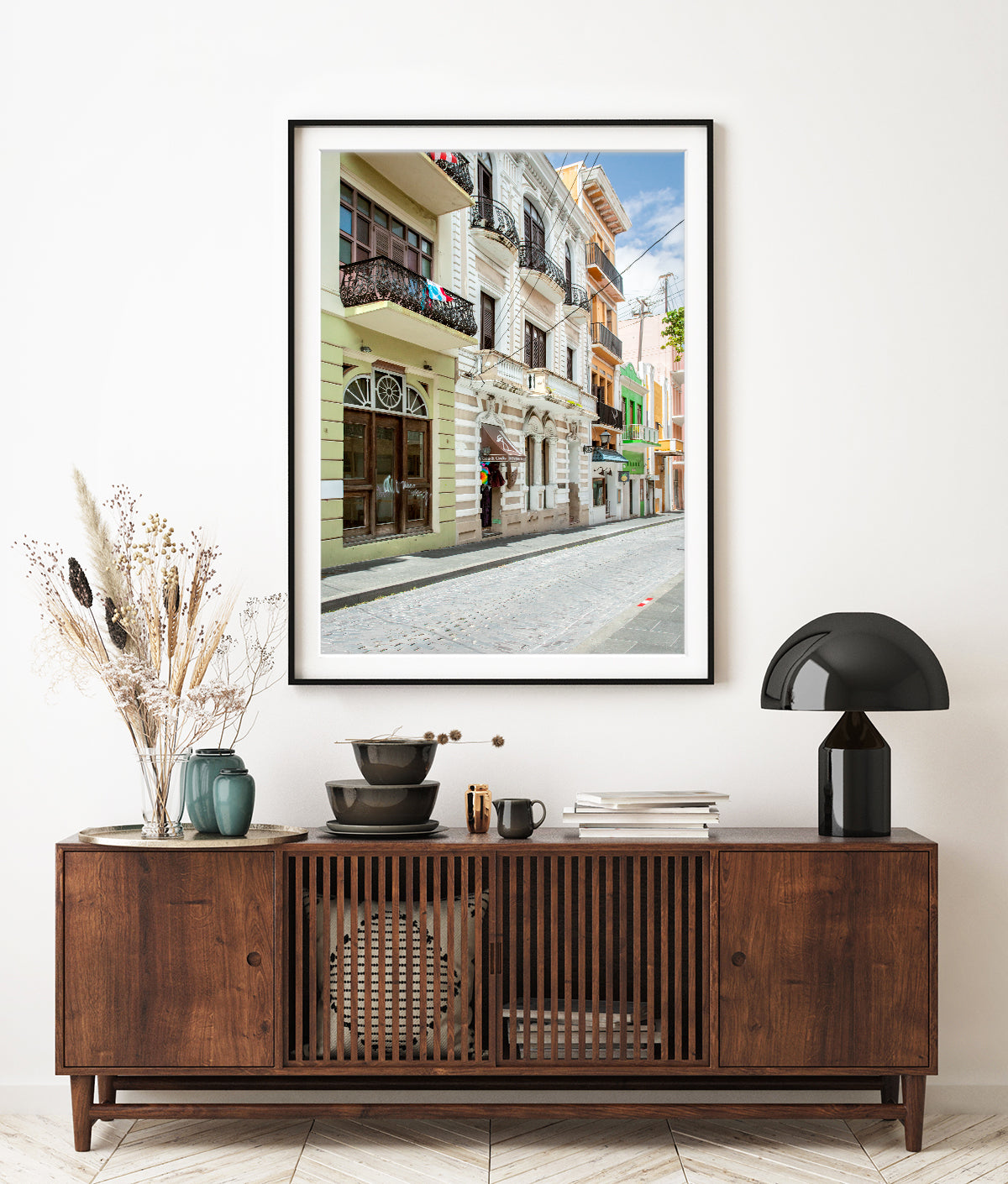 modern decor featuring pastel architecture art. Old San Juan, Puerto Rico Photograph