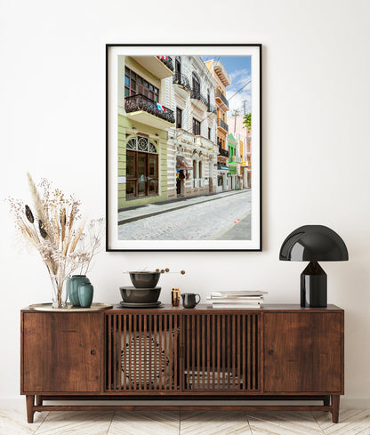 modern decor featuring pastel architecture art. Old San Juan, Puerto Rico Photograph