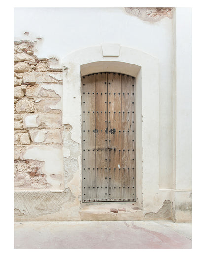 Neutral Minimal Art, pastel travel photograph featuring a scene in Old San Juan Puerto Rico
