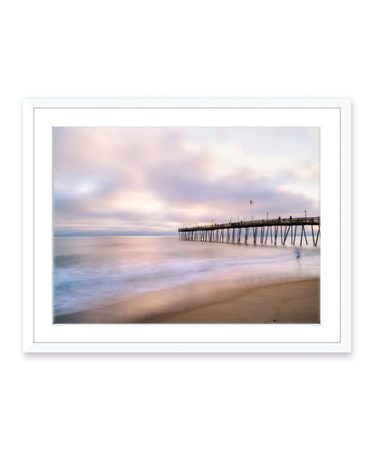 Outer Banks, Sunrise Beach Photograph, White Frame
