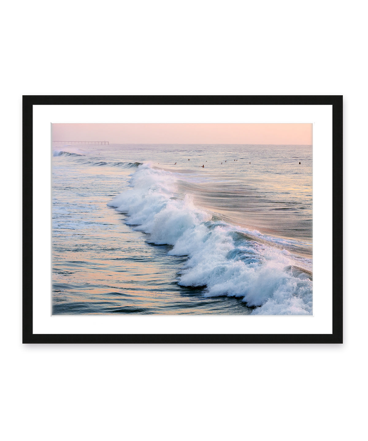pink and blue ocean prink black frame