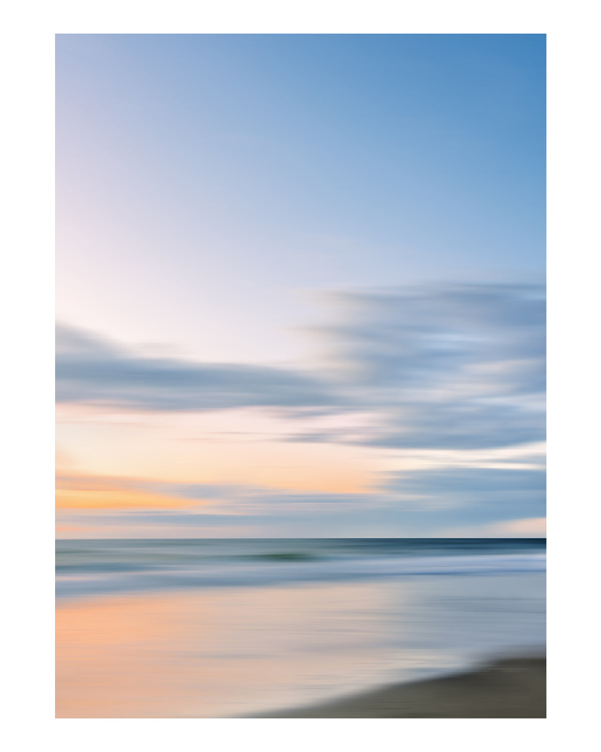 pastel blue abstract ocean wall art