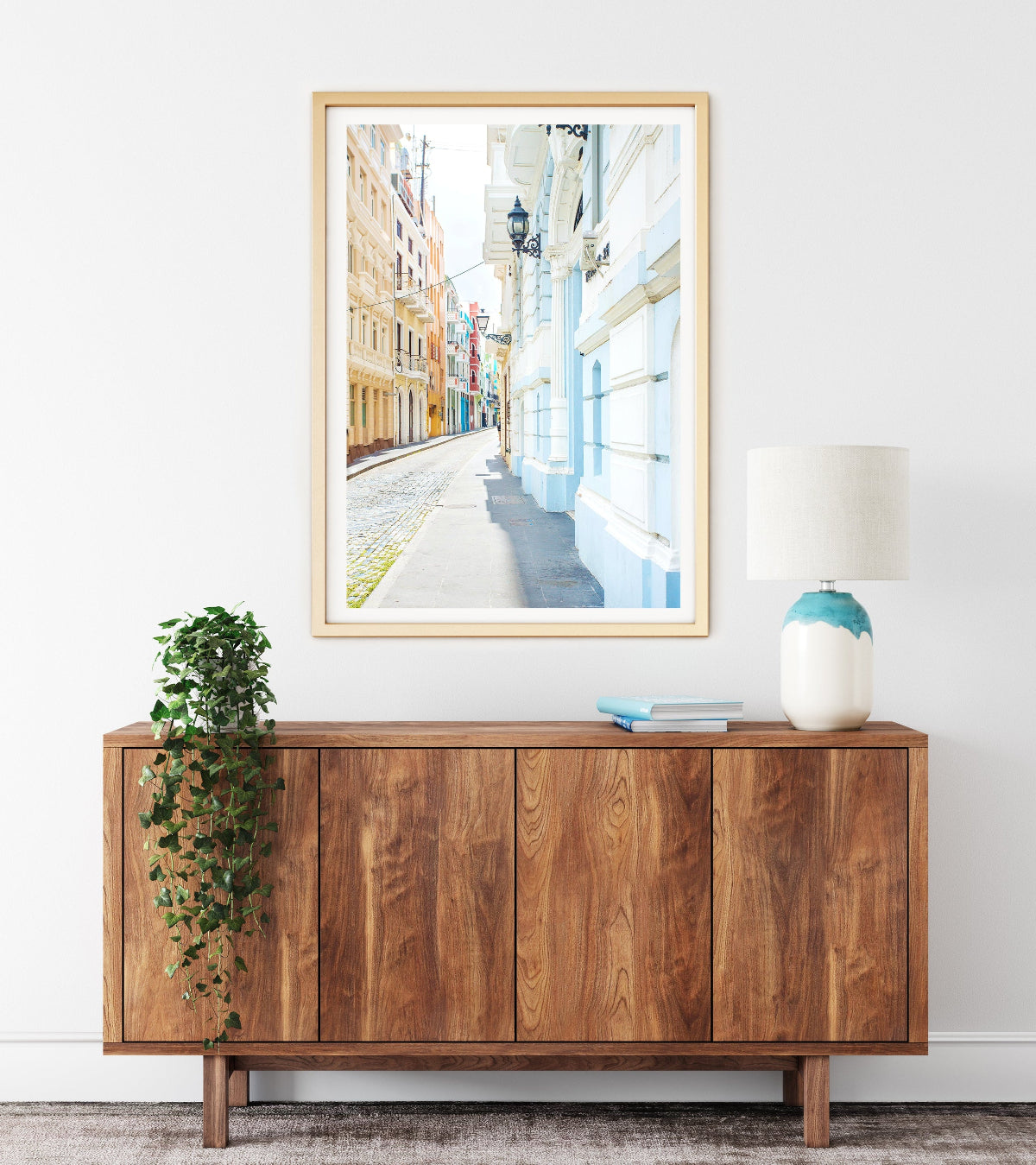 coastal decor featuring pastel architecture print - puerto rico photograph