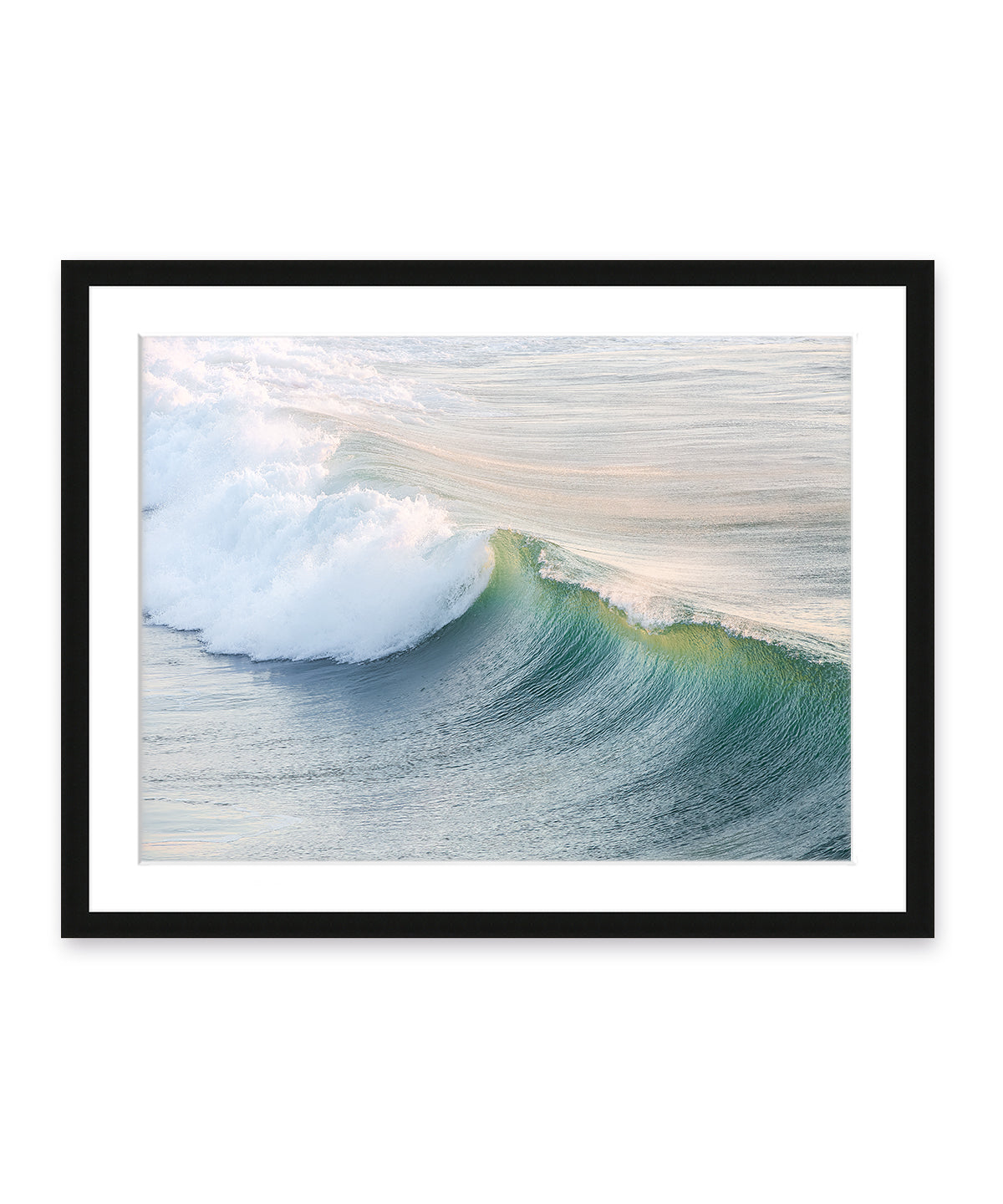pastel wave ocean photograph black frame