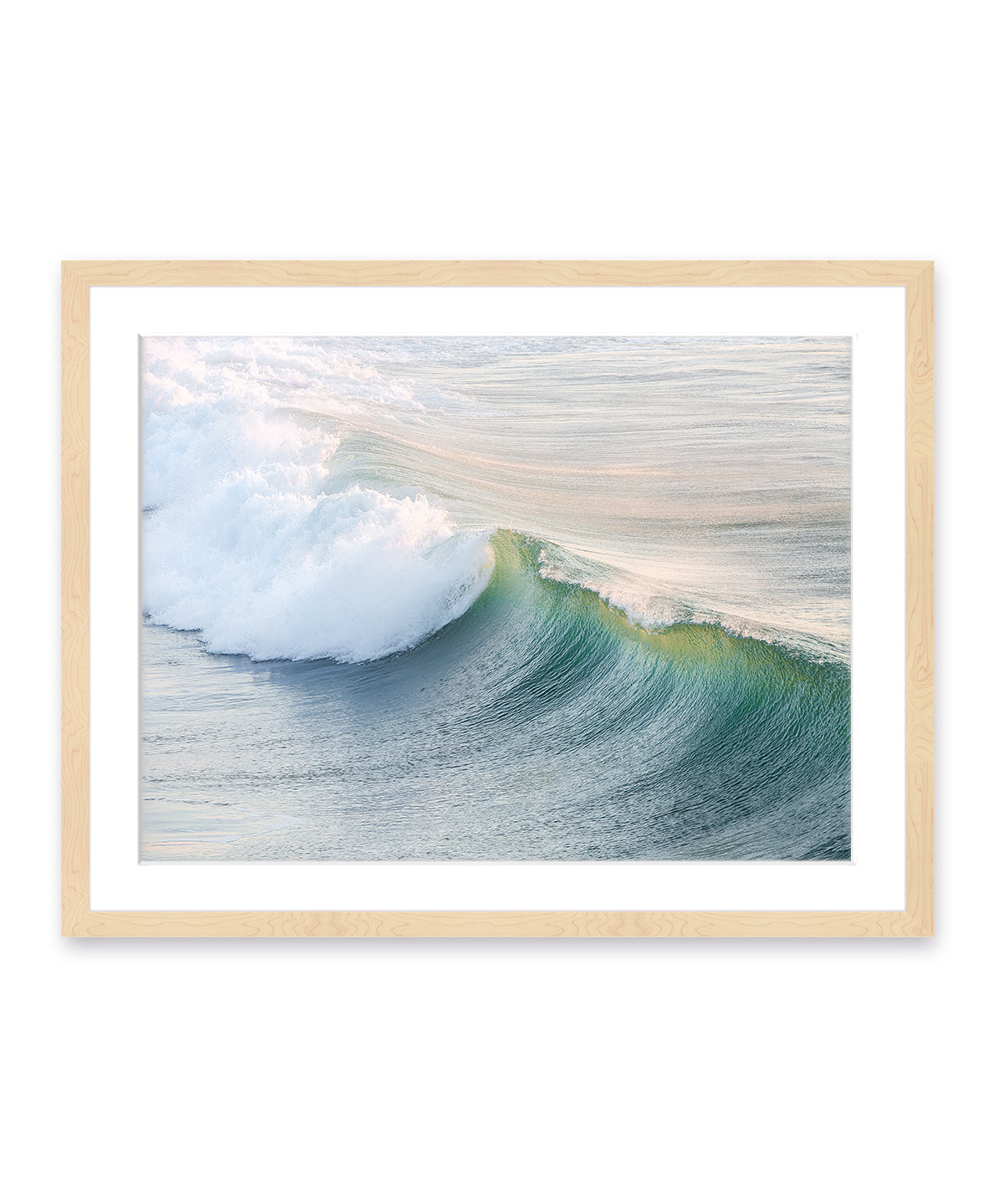 pastel wave ocean photograph wood frame
