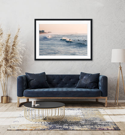 modern coastal decor featuring blue morning on wrightsville beach