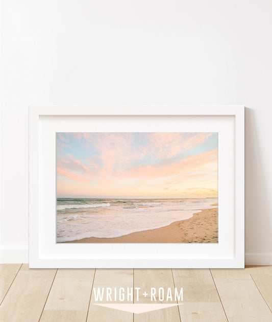 Pastel Warm Sunset on Wrightsville Beach Photograph by Wright and Roam