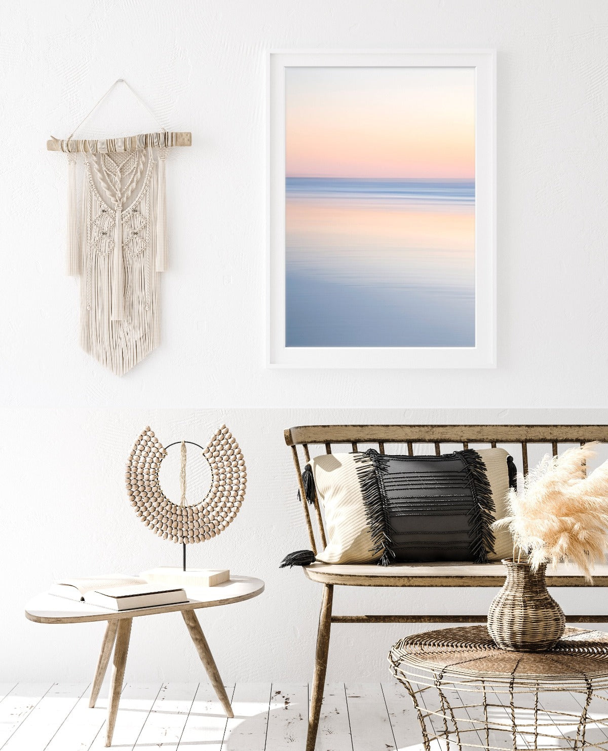 modern boho decor, abstract minimal art print