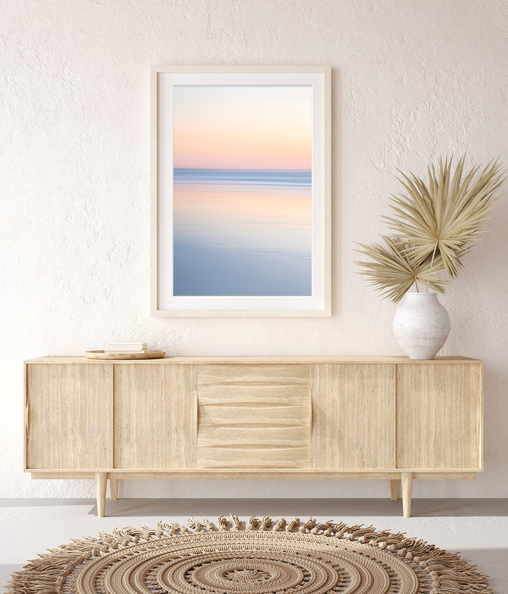 boho surf shack decor, abstract minimal art print