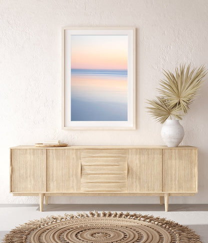boho surf shack decor, abstract minimal art print